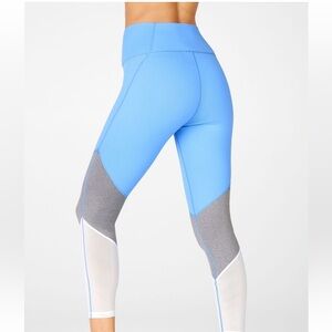 Fabletics Blue, White, and Gray Leggings